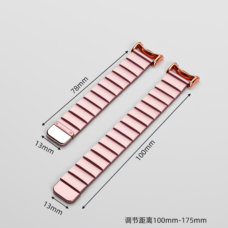 小米手环钢表带批发适用8/9pro10一珠磁吸扣手表带xiaomi8/9NFC版|undefined