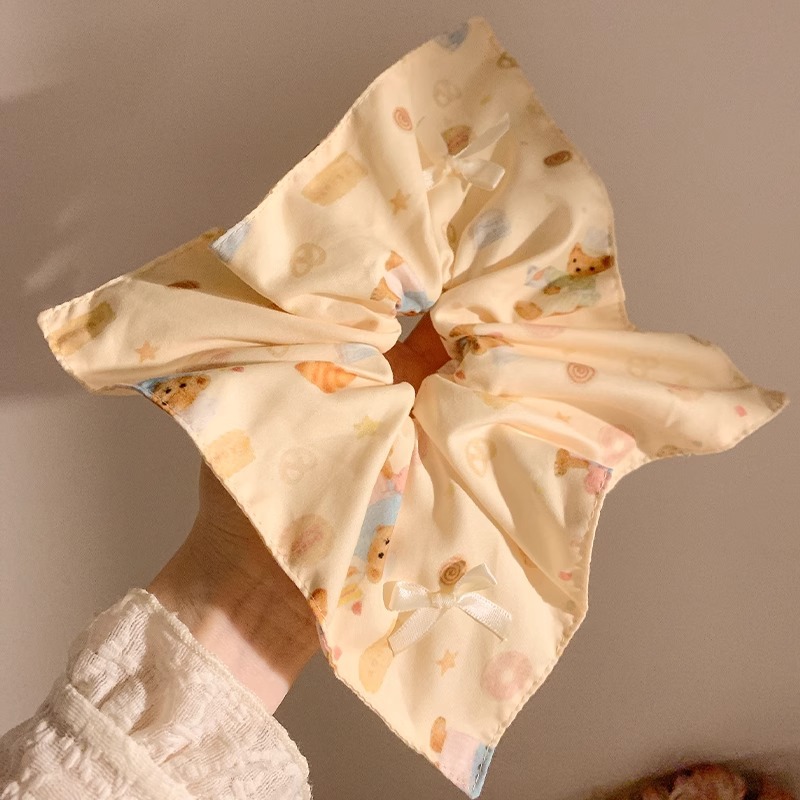 Encaje retro francés, diadema de intestino grueso, mujer 2025, nuevo estilo, cuerda para el cabello, banda de goma, lazo, dulce cuerda para el cabello, accesorios para el cabello