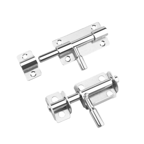 No punching buckle 304 stainless steel door bolt anti-theft wooden door door bathroom plug lock old-fashioned sliding door lock