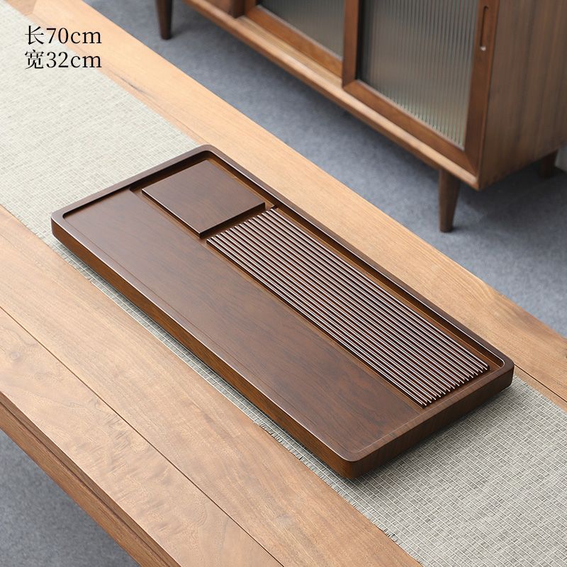 Placa de té de madera sólida, mesa de té simple de oficina, mesa de té china, almacenamiento y drenaje de agua, mesa de té eléctrica