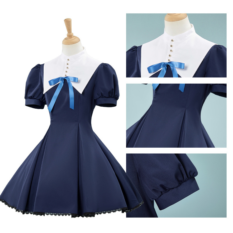 东京猫猫蓝泽薄荷cosplay女仆装显瘦短袖连衣裙短裙女日常cos衣服|undefined
