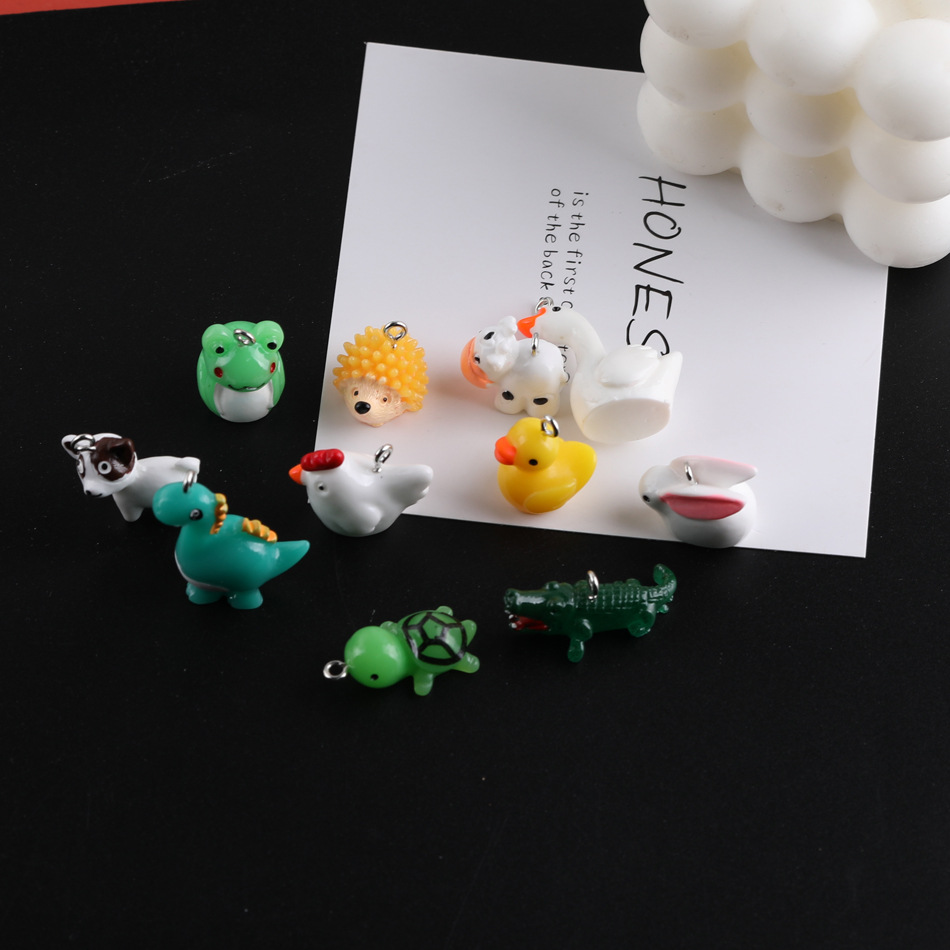 인공 동물 개 수지 스테레오 아크릴 DIY 수제 수제 목걸이 팔찌 작은 펜던트 보석 액세서리