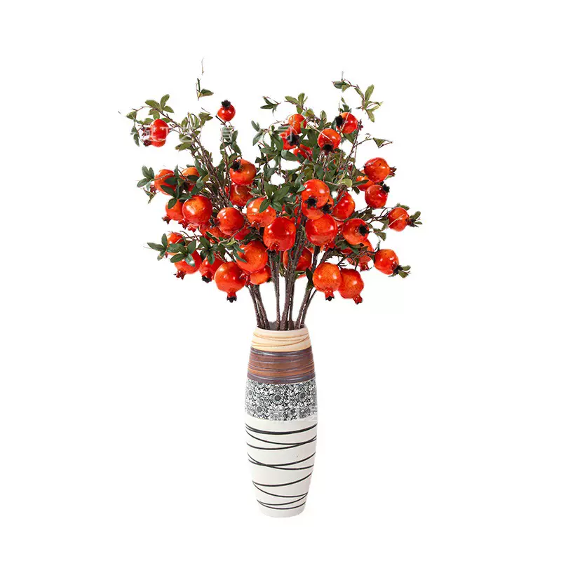 创起仿真石榴家居装饰浆果花艺软装仿真花新年摆件批发高仿真绿植