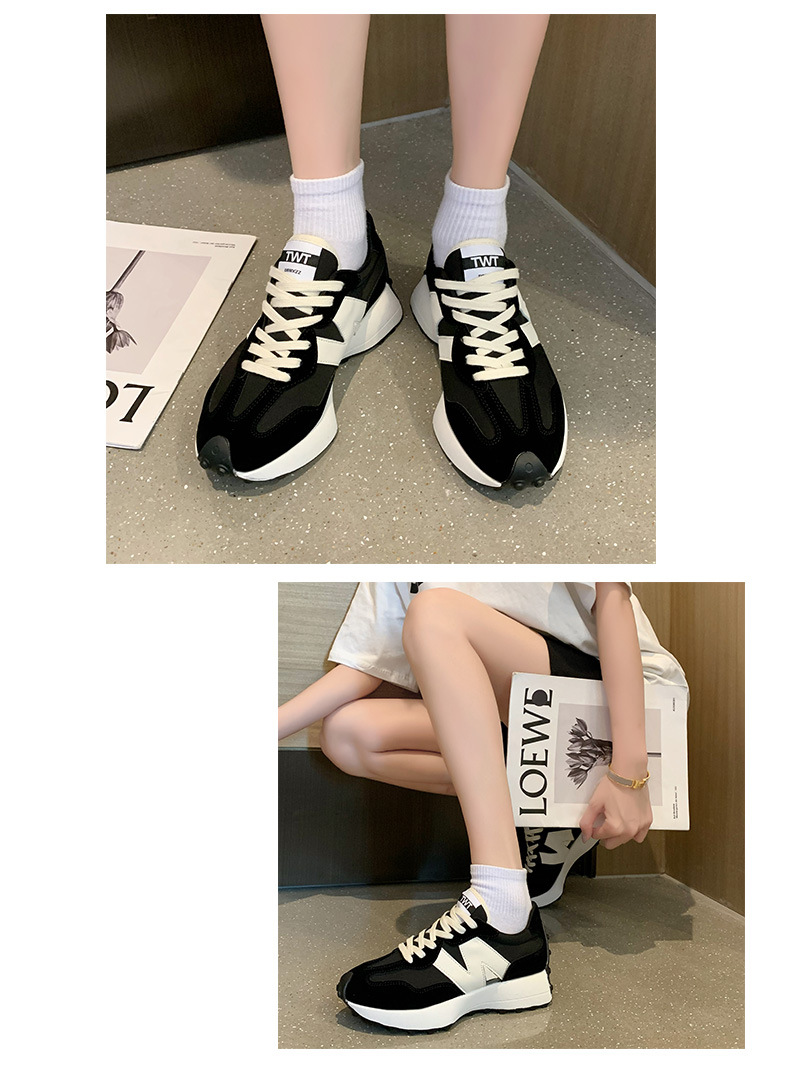 Zapatos de mujer estilo Forrest Gump, primavera/verano 2023, inspirados en las nuevas celebridades de internet. Suela gruesa, estilo casual deportivo._voghion.com