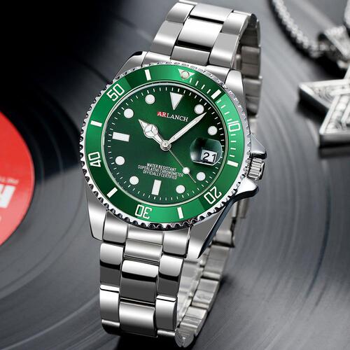 Cross-border AliExpress Water Ghost Luminous Watch Men's Sports and Leisure Quartz Watch Calendar Exquisite Men's Waterproof Watch
