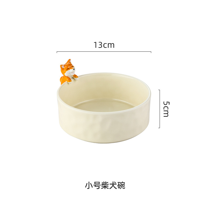 Entrada llave de entrada cerámica Shiba Inu gato lindo salón Mesa café zapato cosméticos joyería almacenamiento Tazón