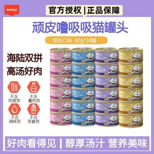 Naughty Cat Canned Salmon and Chicken Soup Cat Snacks Nutritional Fattening Hair Pet Special Wet Food Hydration