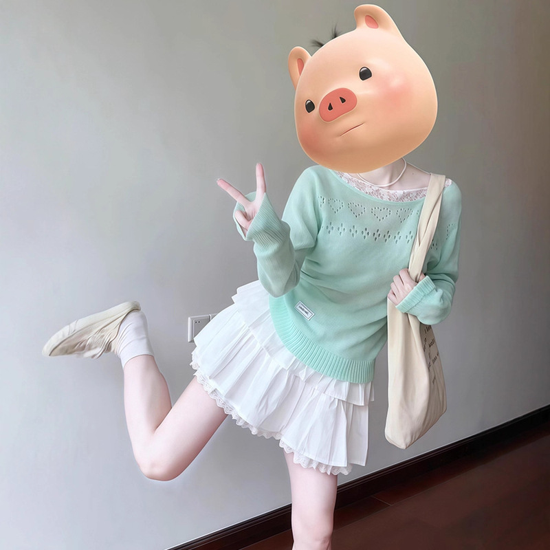 Green Patchwork Knit Sweater Pure Desire Style Camisole Cover-Up T-Shirt for Women 2025 New Summer Dopamine Top Green Patchwork Knit Sweater Pure Desire Style Camisole Cover-Up T-Shirt for Women 2025 New Summer Dopamine Top