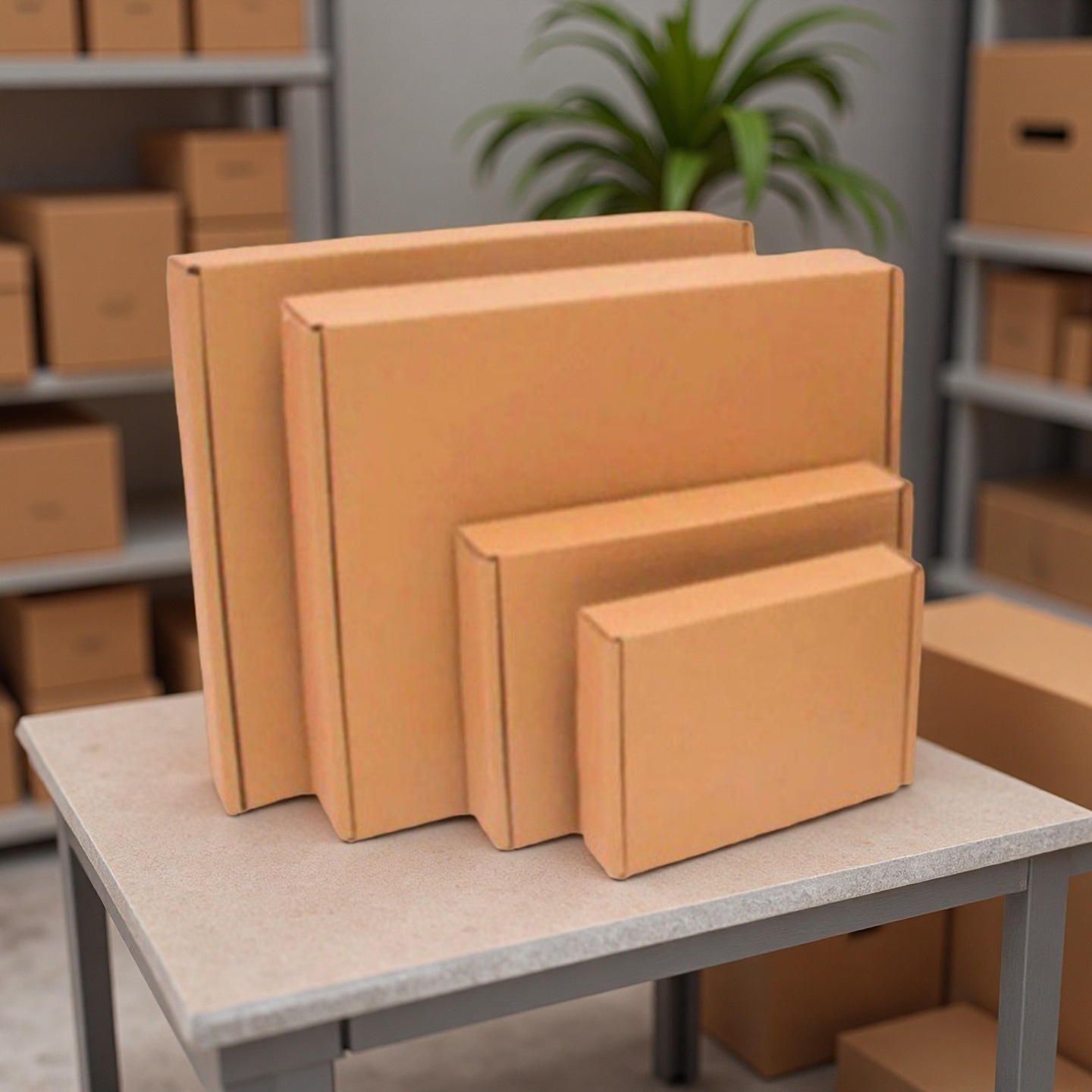 飞机盒现货打包纸盒子批发包装盒高品质正方形特硬三层瓦楞飞机盒