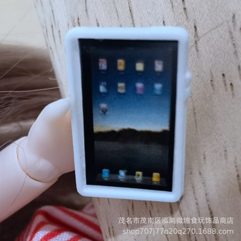 Casa de muñecas pequeño paño muñeca casa accesorios escena modelo soldado accesorios mini simulación pequeña tableta