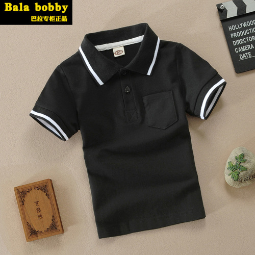 Bara Infant Pocket Short Sleeve Polo Shirt Summer Wear 100% Cotton Children's Clothing Children's Top Summer T-Shirt 0-6 Years 