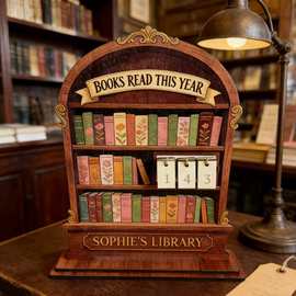 跨境亚马逊创意热销新款奇趣个性可爱潮流木制复古书籍阅读计数器