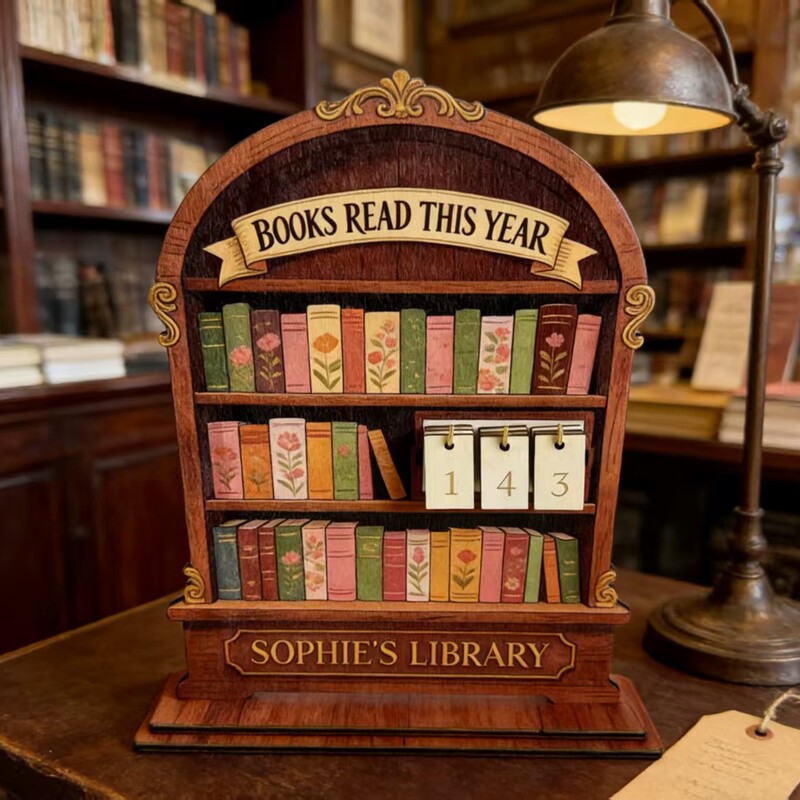 Cross-Border Amazon Creative Best-Selling New Model, Quirky, Personalized, Cute, Trendy Wooden Retro Book Reading Counter