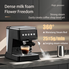 国境を越えたコーヒーマシン小型家庭用イタリア製半自動スチーム濃縮抽出多機能電動ミルク泡立て卸売