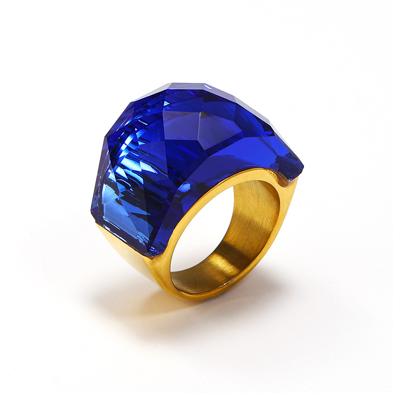 18g Weight Rhinestones Inlay Material Rings Classification 1 Piece Quantity Holiday, Daily Occasion Titanium Steel Material Color Block Pattern Men's Gender Inlay Design Simple Style, Classic Style Style Simple Style Classic Style Color Block Titanium Steel Inlay Rhinestones Men's Rings 8