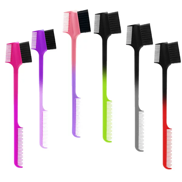 Cross-border eyebrow brush multi-function makeup brush hairline edge control brush broken hair brush eyebrow dual-use hair dye brush