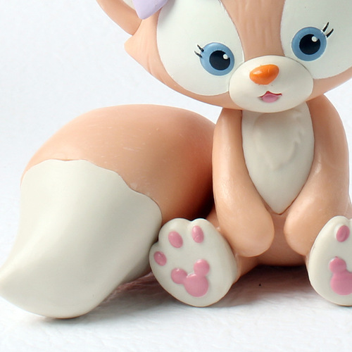 LinaBell figurine: Adorable Sitting Pose, Little Fox Cake Topper, Desk & Car Decor, Perfect Gift