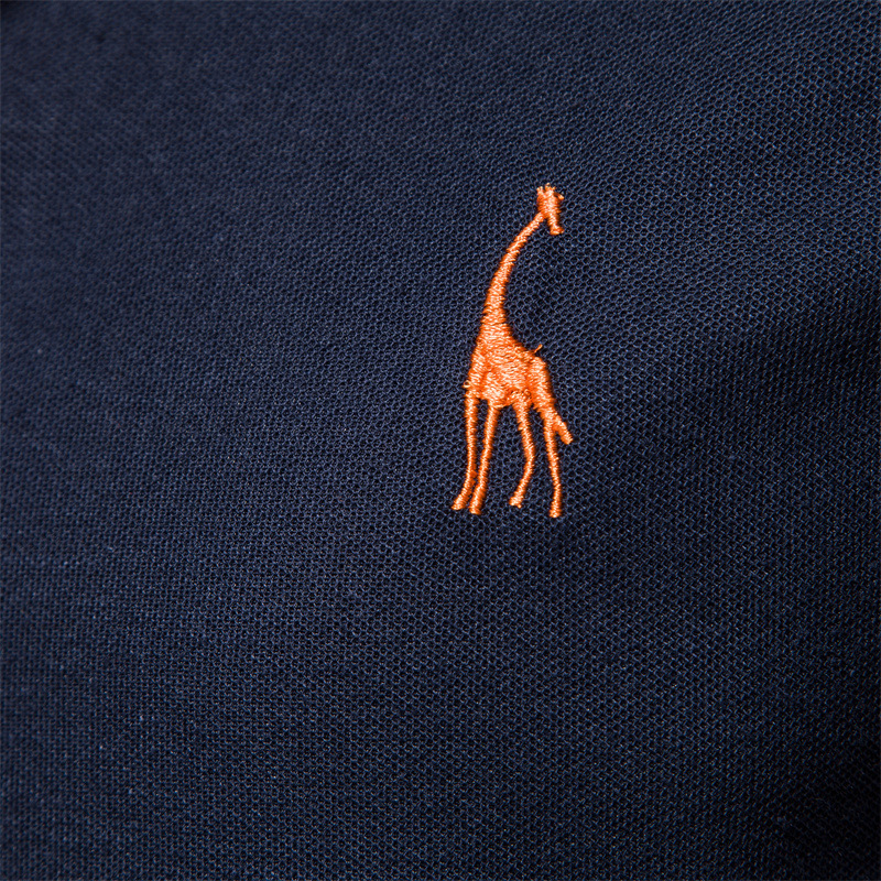 Cross-border explosions men's deer embroidery polo shirt short sleeve Zhu di mesh lapel men's T-shirt wholesale