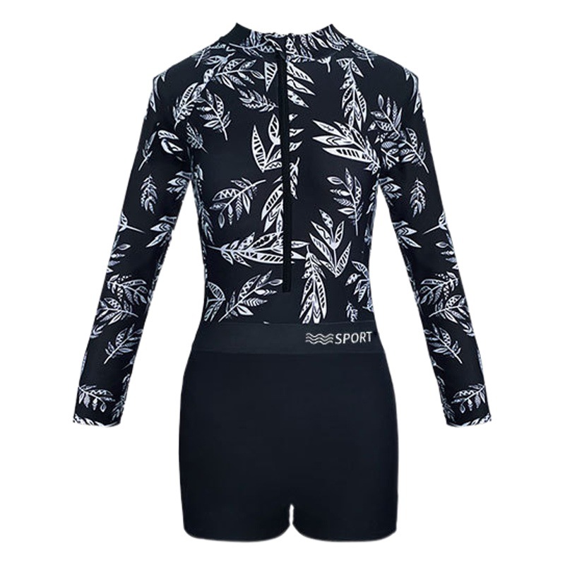 Huurun nuevo traje de baño popular boxeador de una pieza para mujer deportes profesionales conservadores adelgazamiento vientre cubriendo traje de baño de estudiante de aguas termales