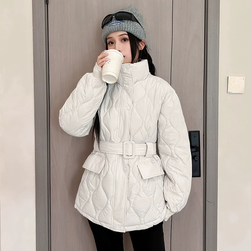Brace with down, winter jacket, feather stuffing, 2025 years, Korean style