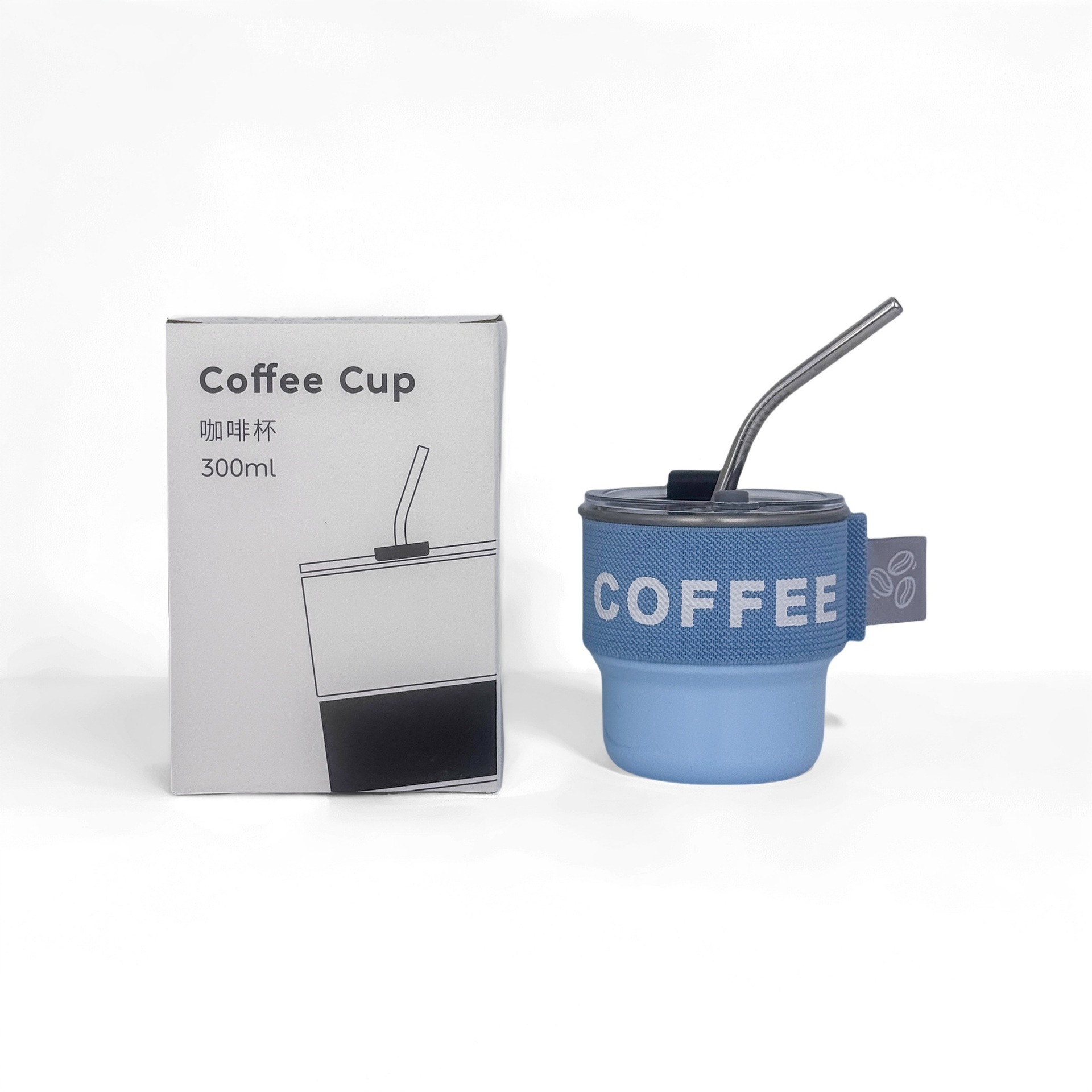 304 tazas de acero inoxidable taza de café con tapa taza de agua al por mayor personalizada estilo portátil al aire libre simple