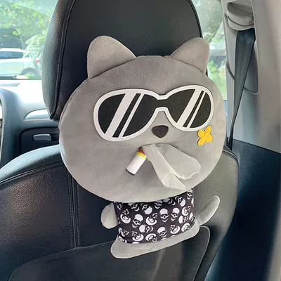 Car tissue box/set: Interior Decoration Hanging Creative Cute - cold-rascal-dog-tissue-box