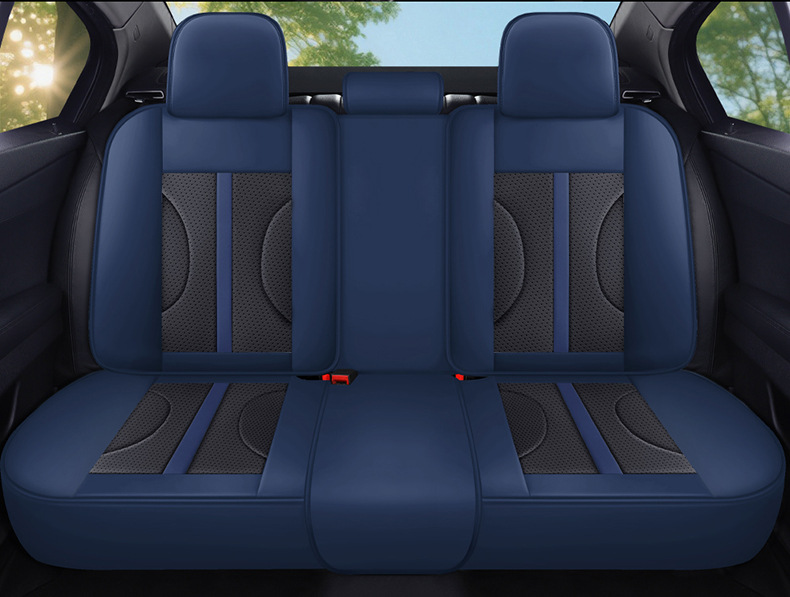 New Foreign Trade Model Crescent-Shaped All-Season Perforated Leather Full-Cover Wear-Resistant Universal Five-Seater Car Seat Cushion Cover