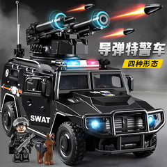 ビッグ合金装甲パトカーおもちゃ男の子子供特警察車オフロード車モデル1/24自動車プレゼント