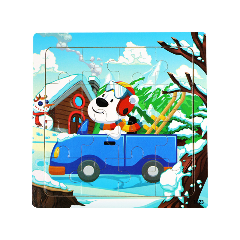 Puzzle plano de madera para niños pensamiento lógico juguetes de entrenamiento de mano movimiento fino
