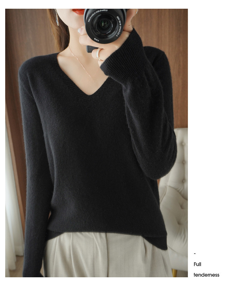 Autumn Women's Long-sleeved Knitted Sweater Loose Large Size Top Wool Pullover Sweater Base-layer Sweater Women's Winter_voghion.com