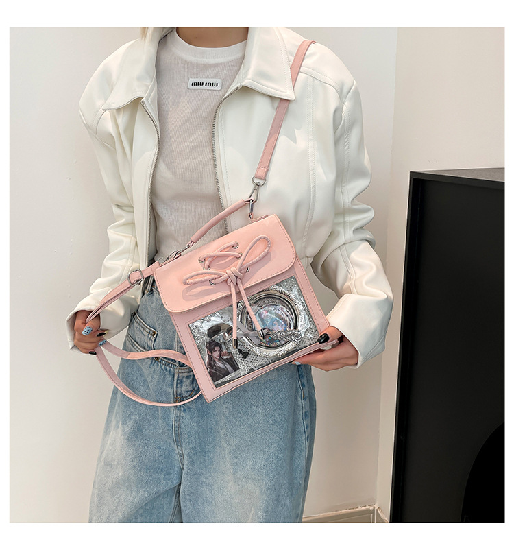 540g Weight Synthetic Leather Lining Material Sewing Thread Fashion Element Magnetic Buckle Closure Type Double Shoulder Straps Strap Type Functional Backpack Bags Type Casual, Daily Occasion Pu Leather Material Women's Backpack Backpack Color Block Pattern All Seasons Season Women's Gender Cute, Streetwear Style Square Shape Color Block Casual Daily Women's Backpack Functional Backpack 4