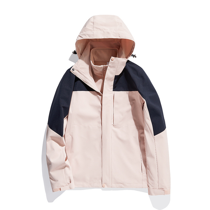 2025冲锋衣男三合一防泼水户外登山服女可拆卸两件套可定制印LOGO|undefined