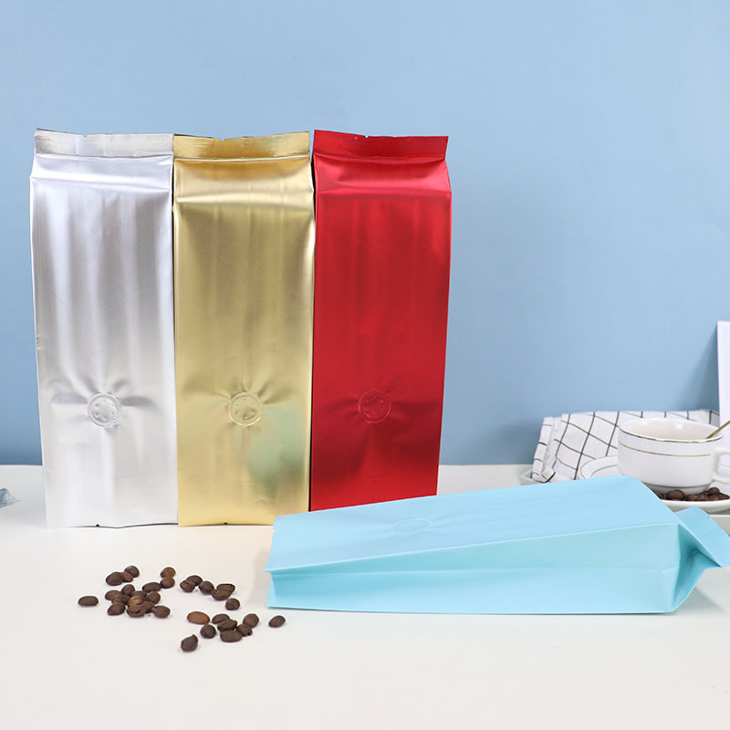 啞光氣閥風琴袋背封茶葉包裝袋食品級風琴防潮咖啡豆粉飼料雜糧袋