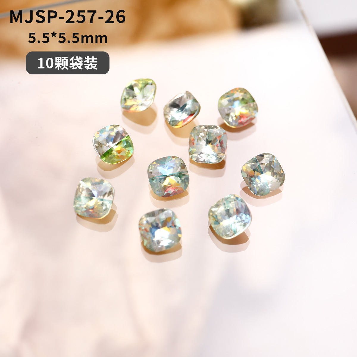 Red popularidad explosión láser arco iris taladro fantasía color punta inferior accesorios taladro joyería taladro amor taladro de manicuras flash al por mayor