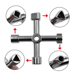 Elevator water meter valve cross-shaped square hole key multi-purpose electrical control cabinet triangular key wrench