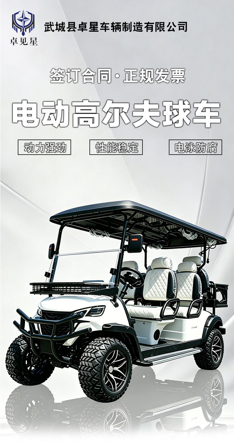 Golf carts for export: 6-seater and 8-seater electric golf carts for scenic area tourism, sightseeing, and use in guesthouses and hotels