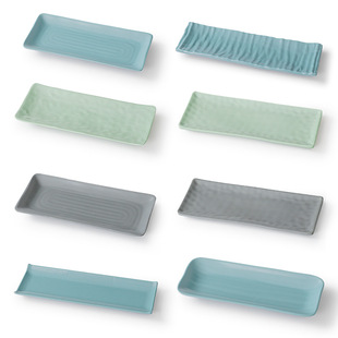 Tableware melamine plate rectangular commercial hot pot restaurant dish plate imitation porcelain plastic barbecue plate