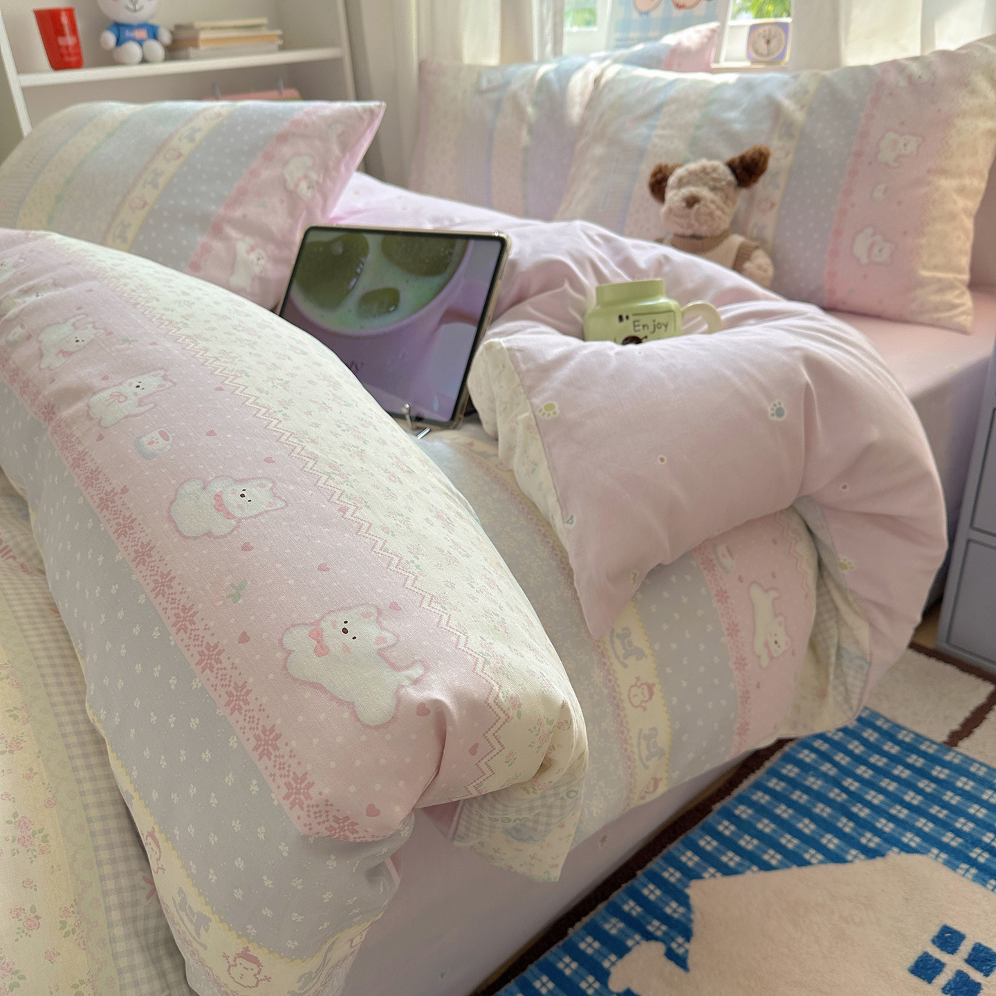 Tierra de ensueño (¡recomendado!) / Juego de sábanas de 1,2 m de tres piezas [funda de edredón 150*200cm sábana de cama 180*230cm funda de almohada 48*74cm * 1]