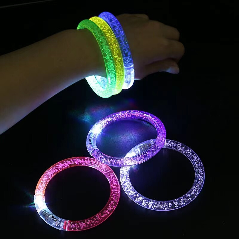 Creative acrylic flash bracelet bar concert cheer props night market square luminous bracelet children's toys