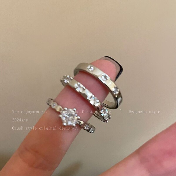 Small design sophisticated fashionable minimalistic ring with stone…