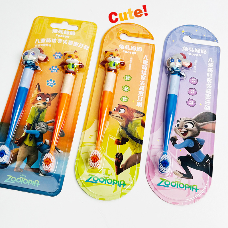 Children's Toothbrush for the Tooth Replacement Period, Wide-Head Soft-Bristled Toothbrush for Babies Aged 3-6 and 6-12 Years Old