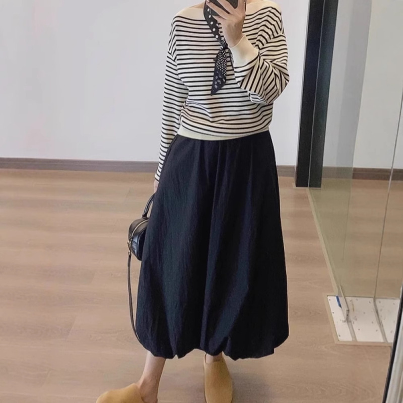 少し太ったプラスサイズのロマンチックな雰囲気の優しい花のつぼみスカート女性のための春と夏のエレガントなドレープハイウエストスリムスカート|undefined