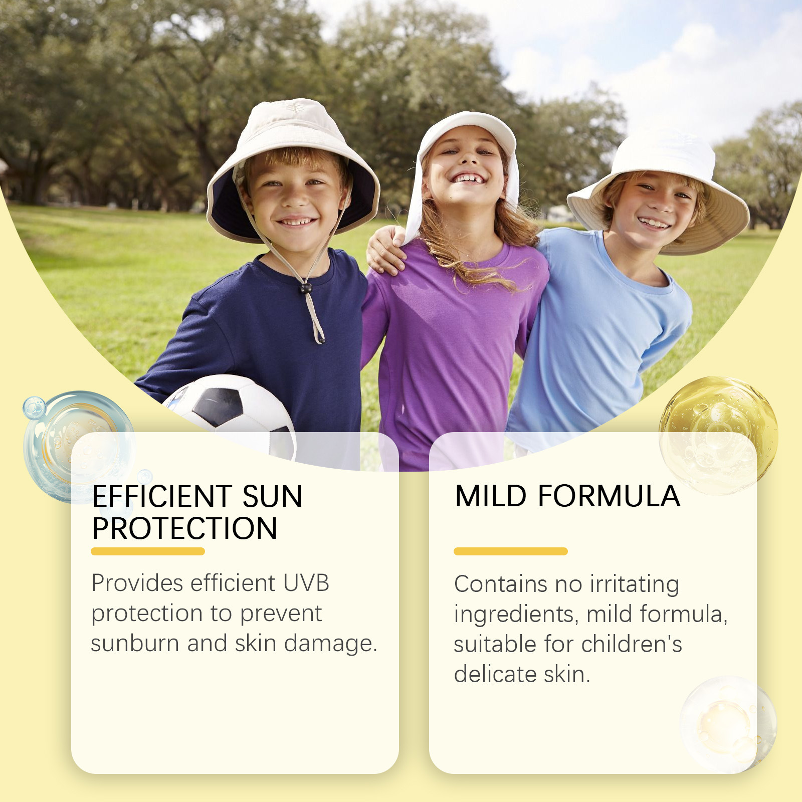 Children's Protective Stick UV Light Refreshing Not Sticky