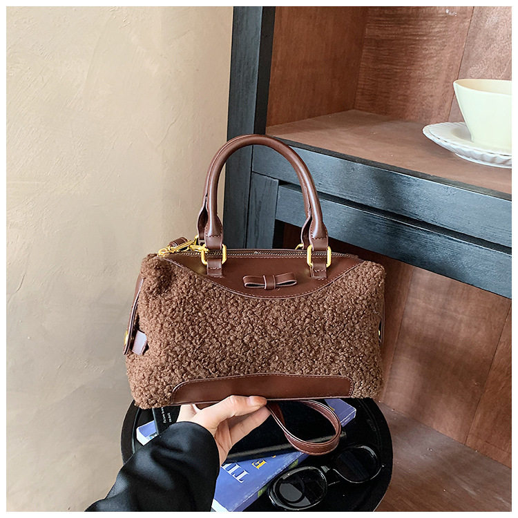 Túi đeo chéo nữ dáng gối mềm mại phong cách retro, túi xách tay đa năng — màu cà phê, màu nâu chi tiết 21