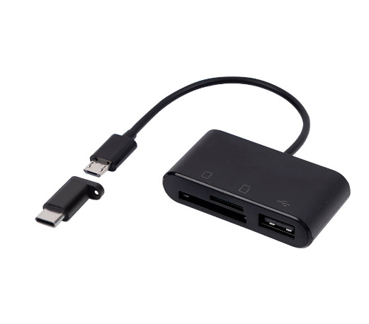 Fábrica seis-en-uno multi-función OTG lector de tarjetas tipo-C android SD/TF tarjeta u disco usb3.0 teléfono móvil ordenador