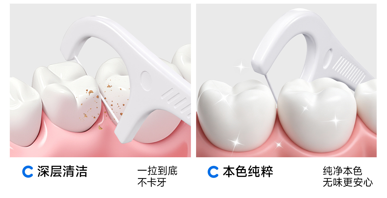Disposable dental floss picks medical grade