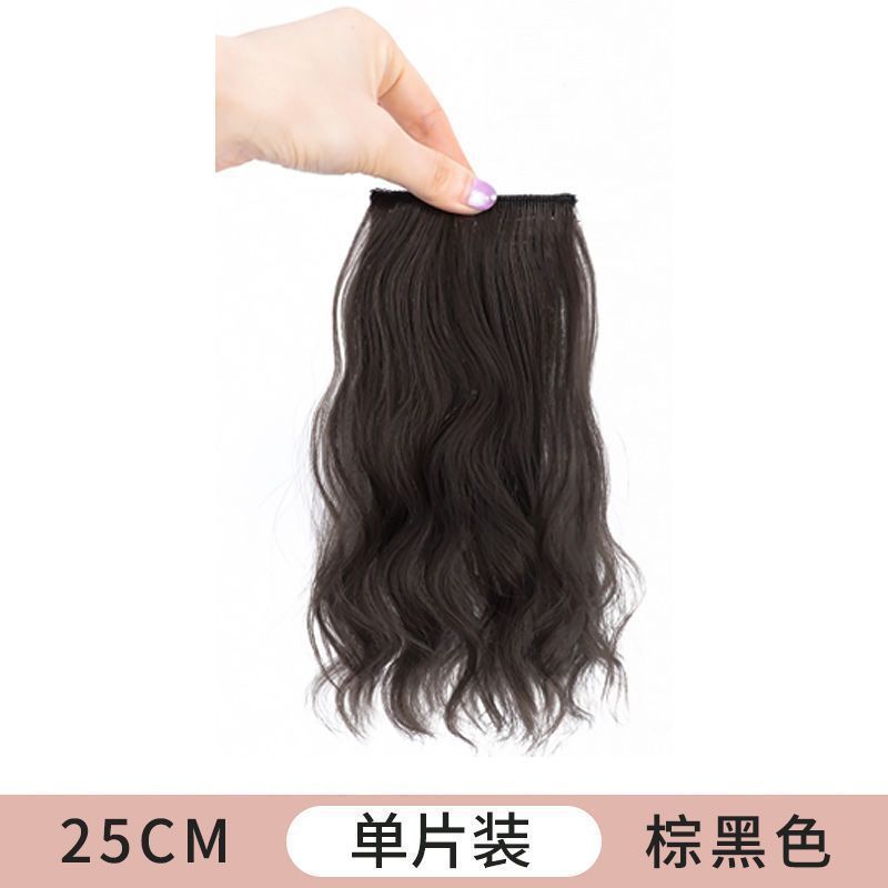 Nuevo cabello rizado almohadilla de cabeza pieza de cabello peluca femenina esponjosa aumento de cabello alto cráneo de una pieza almohadilla de raíz de cabello simulación de cabello