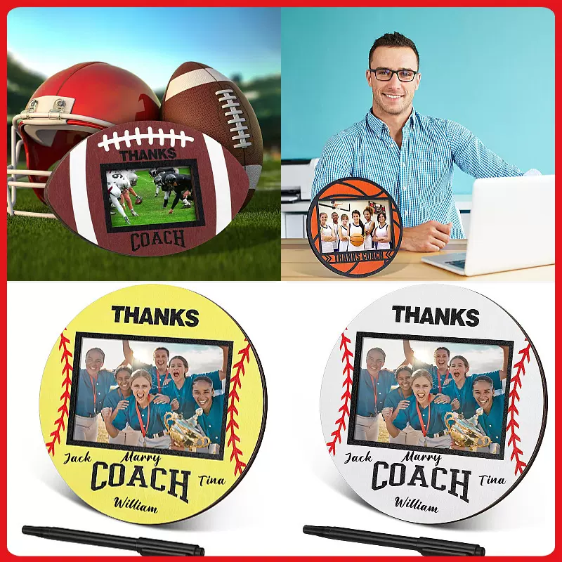 棒球相框运动主题木制相框桌面足球相框餐桌摆件派对装饰生日礼物