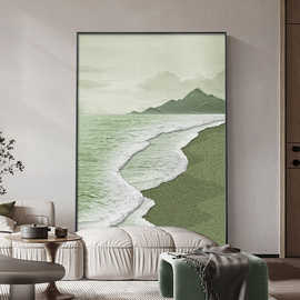 简约抽象客厅装饰画肌理海浪玄关走廊壁画大幅沙发背景墙落地挂画