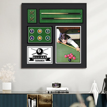 台球厅挂画立体桌球室壁画三维立体餐厅装饰画斯诺克挂画